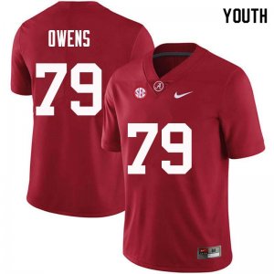 NCAA Youth Alabama Crimson Tide #79 Chris Owens Stitched College Nike Authentic Crimson Football Jersey HC17M62KA